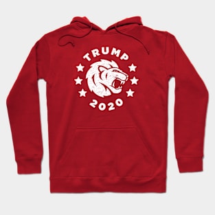 Trump Lion 2020 - Red & White Hoodie